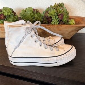 Converse Chuck Taylor All Star Lift Platform high top sneakers shoes white 7.5